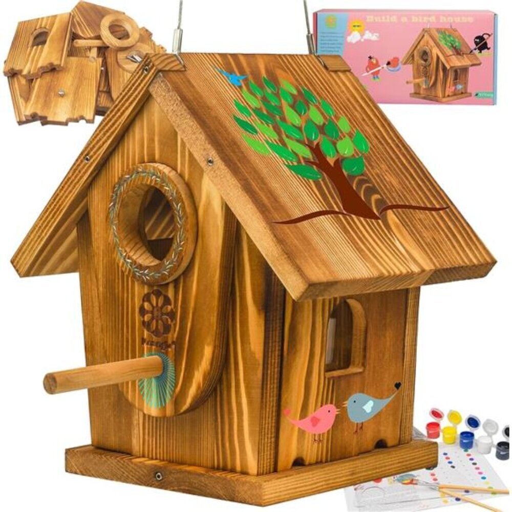 DIY Birdhouse Kit Adults Kids Mortise Tenon Cedar